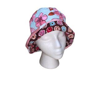 Baby Nay Girl's Bucket Hat Corduroy Floral Print Reversible Children's Size